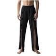 thumbnail image 1 of Men's Post Surgery Pants Open Bottom Easy Side Tear Away Pants Adaptive Breakaway Sweatpants with 2 Sides Magic Stickers, 1 of 4