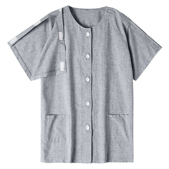 Men's Postoperative Recovery T Shirt Casual Loose Fit Comfortable Short Sleeve Top Easy Wear Nursing Clothes For Daily Use Mens T-Shirts Summer Lightweight Tee Tops