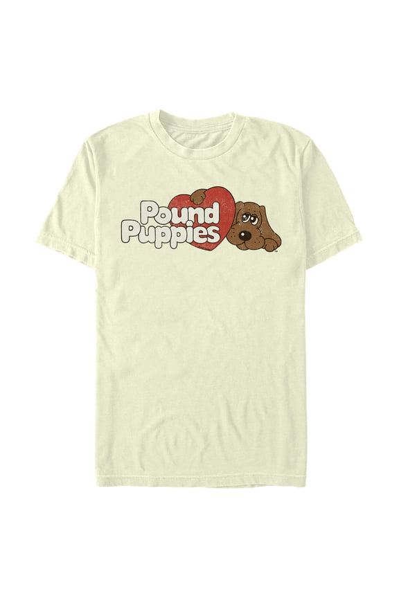 Men's Pound Puppies Classic Logo Graphic Tee Beige Small