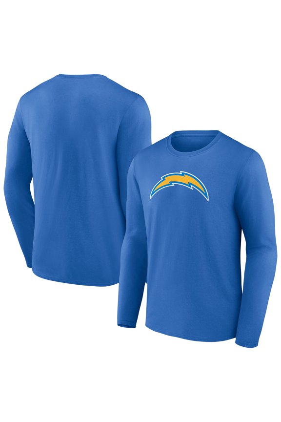 Men's Powder Blue Los Angeles Chargers Primary Team Logo Long Sleeve T-Shirt