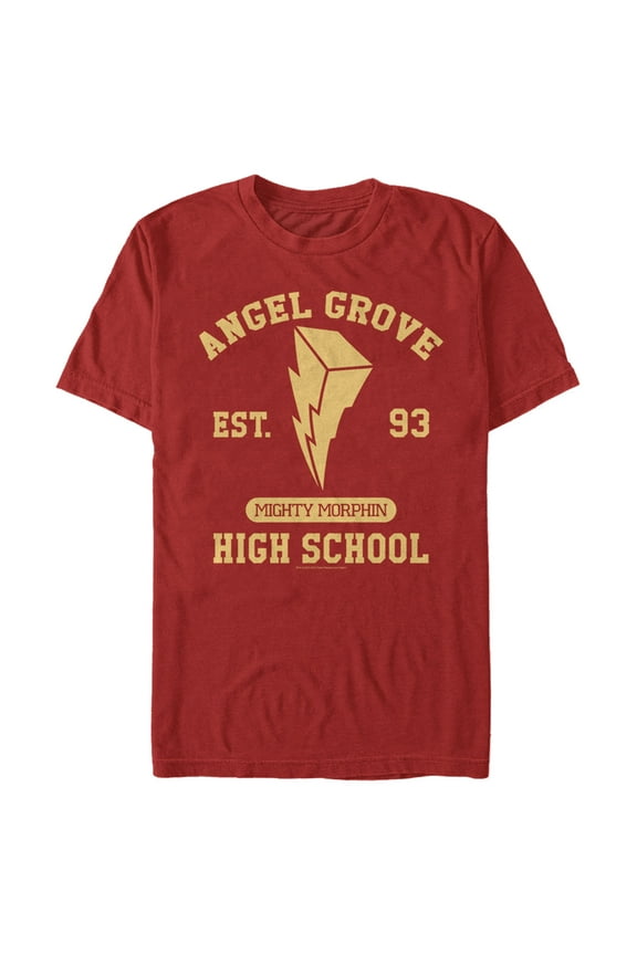 Men's Power Rangers Angel Grove High School Graphic Tee Red X Large