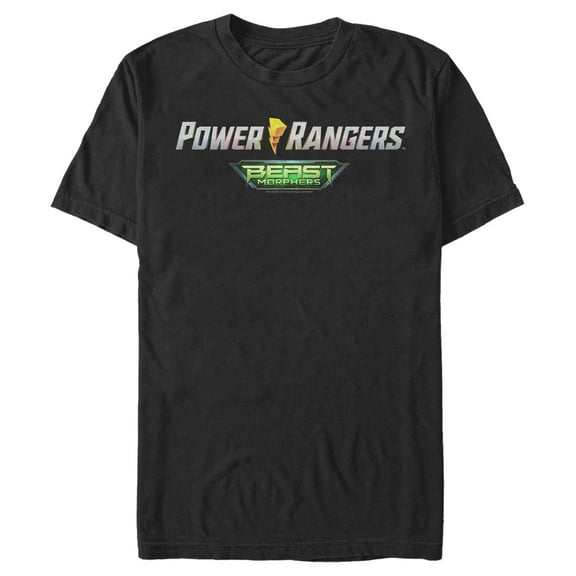 Men's Power Rangers Beast Morphers Logo Graphic Tee Black 2X Large