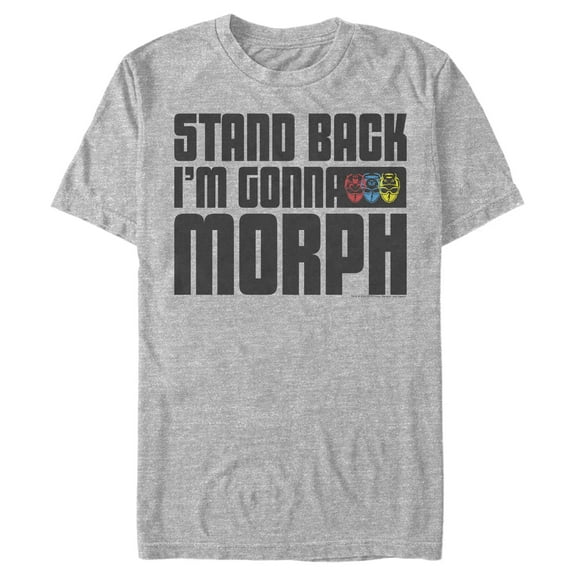 Men's Power Rangers Beast Morphers Stand Back  Graphic Tee Athletic Heather 2X Large