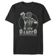 thumbnail image 1 of Men's Power Rangers Black Ranger Circle Portrait  Graphic Tee Black 2X Large, 1 of 5