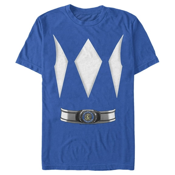 Men's Power Rangers Blue Ranger Costume Tee Graphic Tee Royal Blue Large