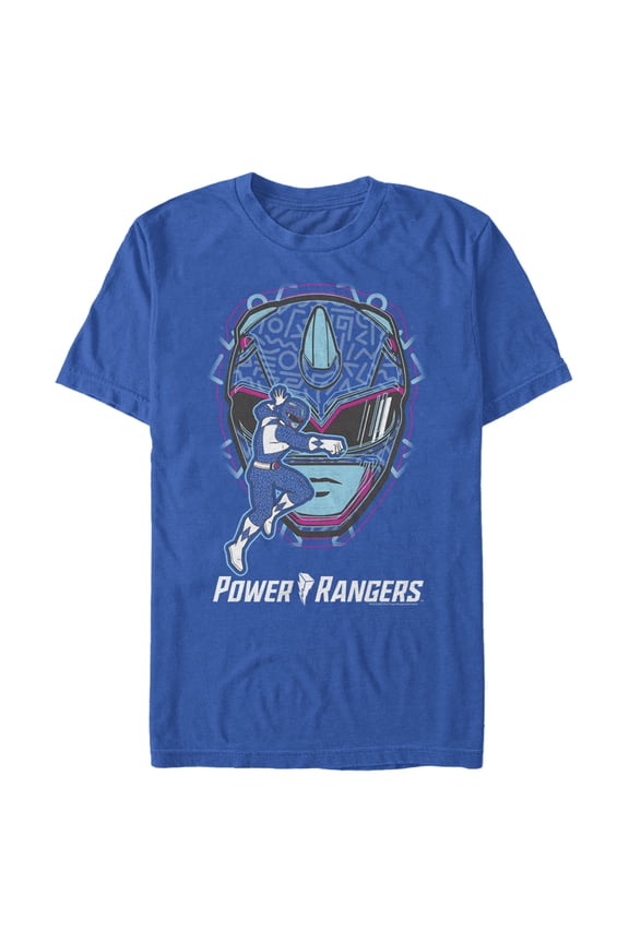 Men's Power Rangers Blue Ranger Hero  Graphic Tee Royal Blue 2X Large