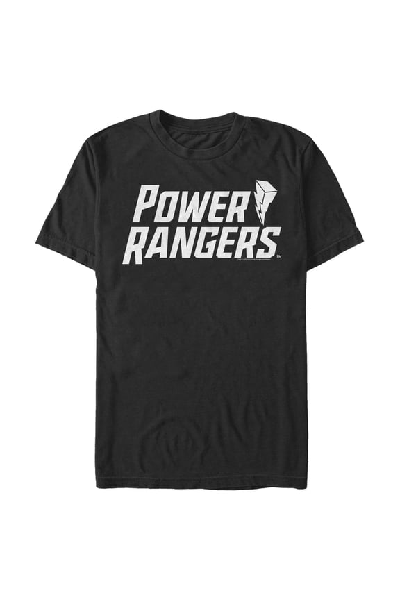 Men's Power Rangers Classic Lightning Bolt Logo  Graphic Tee Black 2X Large