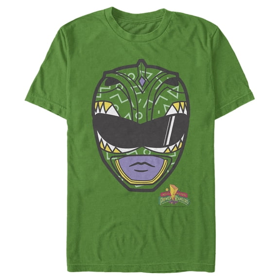 Men's Power Rangers Green Ranger Helmet Graphic Tee Kelly Green 2X Large