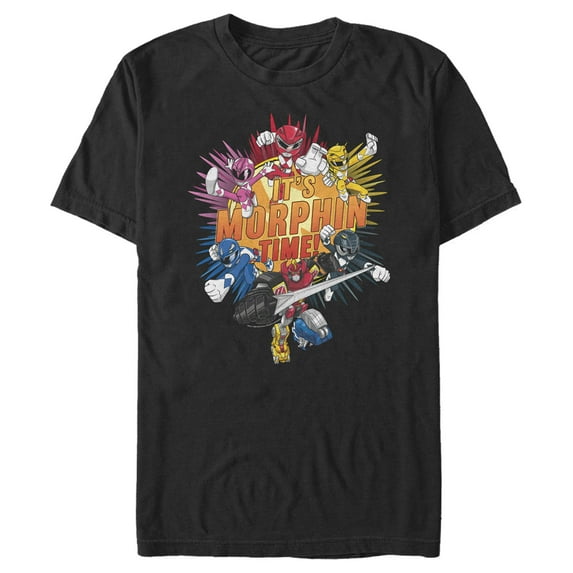 Men's Power Rangers It's Morphin Time Blast Graphic Tee Black 2X Large