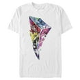 thumbnail image 1 of Men's Power Rangers Lightning Bolt Pattern  Graphic Tee White Medium, 1 of 4