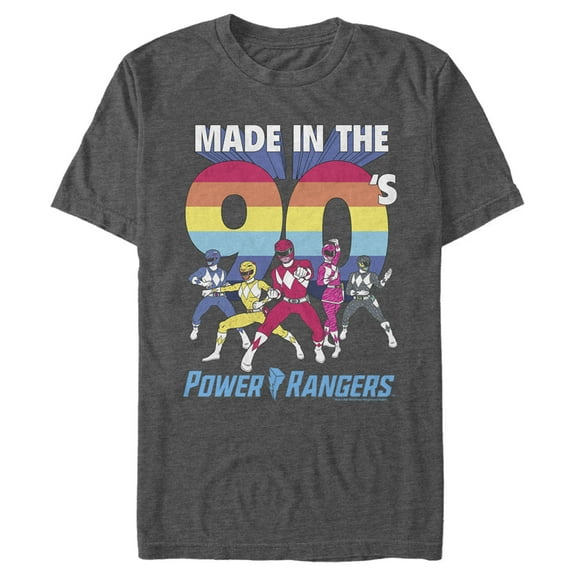 Men's Power Rangers Made in the 90s Graphic Tee Charcoal Heather Large