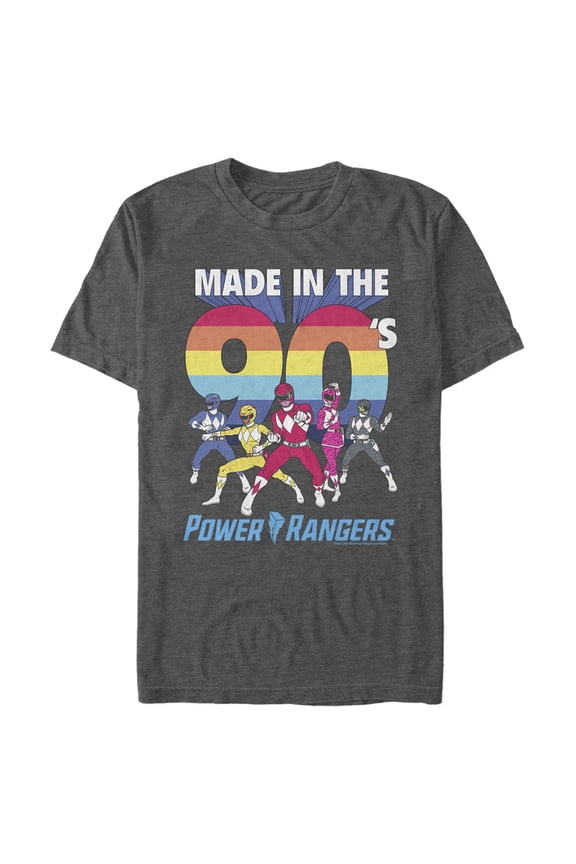 Men's Power Rangers Made in the 90s Graphic Tee Charcoal Heather Large