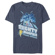 Mens Power Rangers Mighty Morphin Megazord Graphic Tee Navy Blue Heather 3X Large