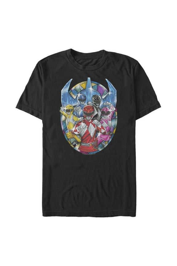 Men's Power Rangers Mosaic Rangers  Graphic Tee Black 2X Large