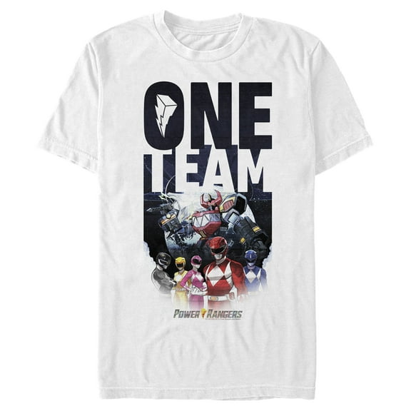 Men's Power Rangers One Team Graphic Tee White Large