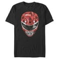 thumbnail image 1 of Men's Power Rangers Red Ranger Geometric Helmet  Graphic Tee Black X Large, 1 of 5