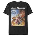 thumbnail image 1 of Men's Power Rangers Team Collage Poster  Graphic Tee Black Large, 1 of 4