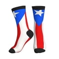 thumbnail image 1 of Men's Pr Puerto Rico-Flag Novelty Athletic Socks Women's Digital Printing Funky Patterned Crew Socks, 1 of 7