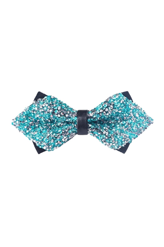 Men's Pre-Tied Sequin Bow Tie, Adjustable Glitter Bowtie, Wedding Party Accessories, Formal Event Bow Tie, Clip-On Sparkly Bowtie, Prom Night Bow Tie, Elegant Evening Wear - Sky Blue