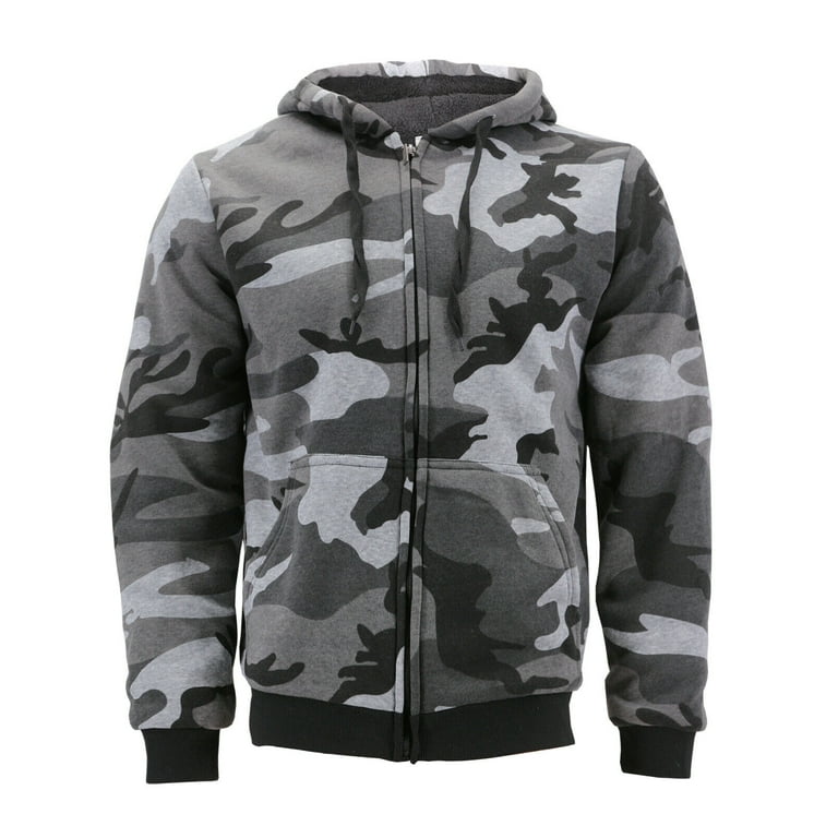 Men's Premium Athletic Soft Sherpa Lined Fleece Zip Up Hoodie