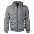 thumbnail image 1 of Men's Premium Athletic Soft Sherpa Lined Fleece Zip Up Hoodie Sweater Jacket (Light Grey,2XL), 1 of 1