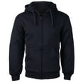 thumbnail image 1 of Men's Premium Athletic Soft Sherpa Lined Fleece Zip Up Hoodie Sweater Jacket (Navy,M), 1 of 1