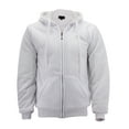 thumbnail image 1 of Men's Premium Athletic Soft Sherpa Lined Fleece Zip Up Hoodie Sweater Jacket (White, 5XL), 1 of 1