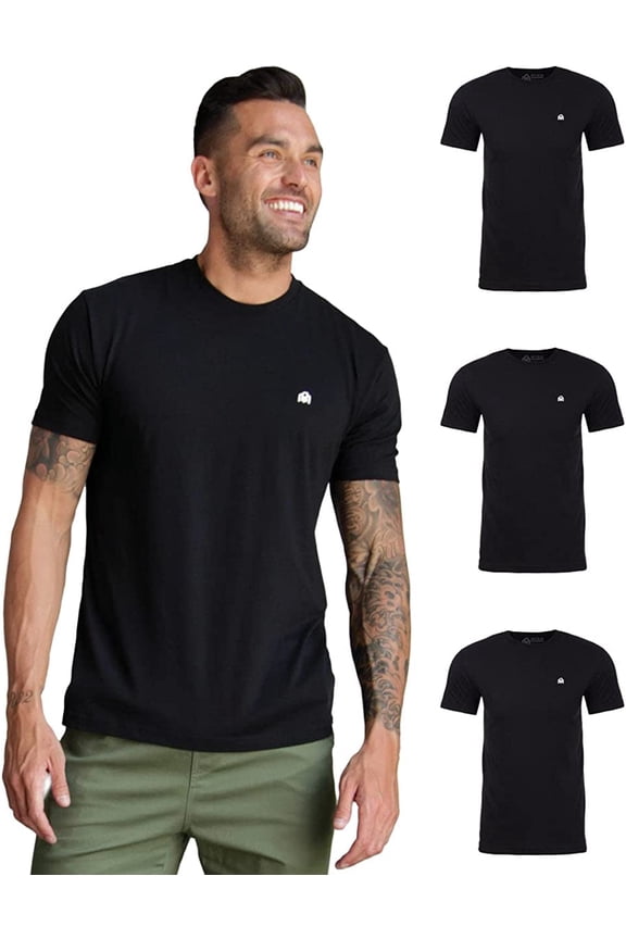 Men's Premium Basic Crewneck T-Shirt 3-Packs - Soft & Fitted S - 4XL