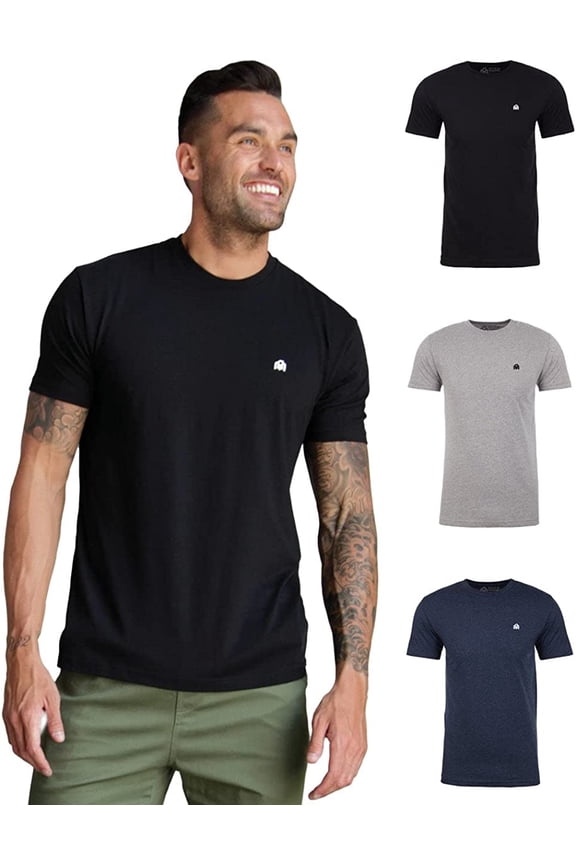 Men's Premium Basic Crewneck T-Shirt 3-Packs - Soft & Fitted S - 4XL