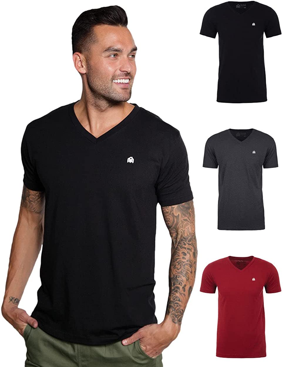 George Men's V-Neck T-shirts, 6-Pack - Walmart.com