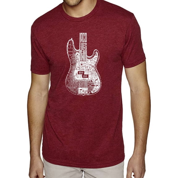 Men's Premium Blend Word Art T-shirt - Bass Guitar