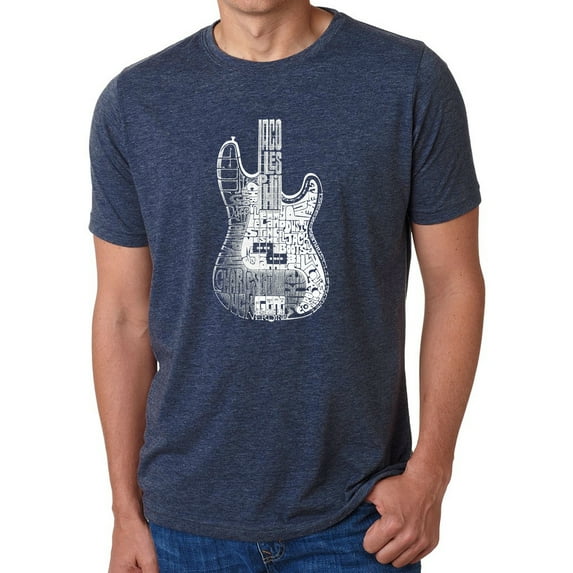 Men's Premium Blend Word Art T-shirt - Bass Guitar