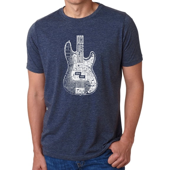 Men's Premium Blend Word Art T-shirt - Bass Guitar