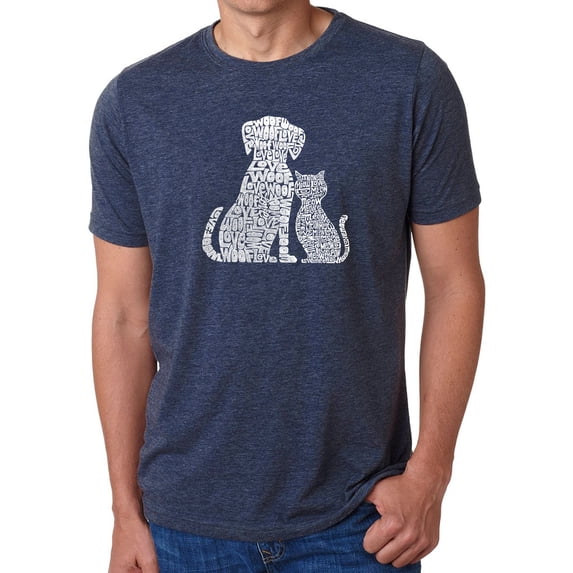 Men's Premium Blend Word Art T-shirt - Dogs and Cats