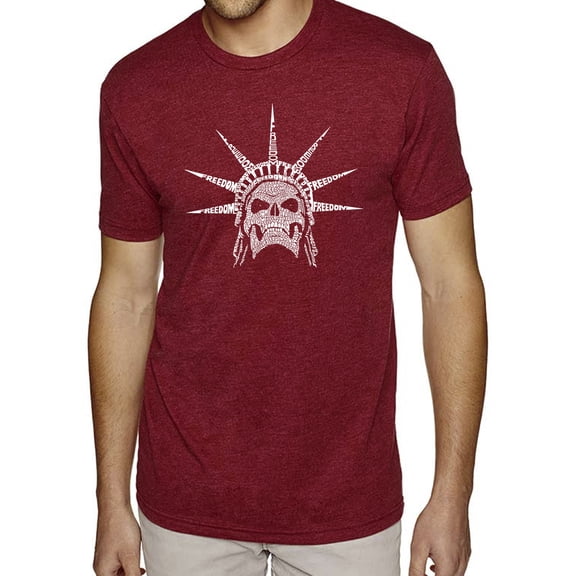 Men's Premium Blend Word Art T-shirt - Freedom Skull