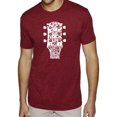 thumbnail image 1 of Men's Premium Blend Word Art T-shirt - Guitar Head Music Genres, 1 of 2