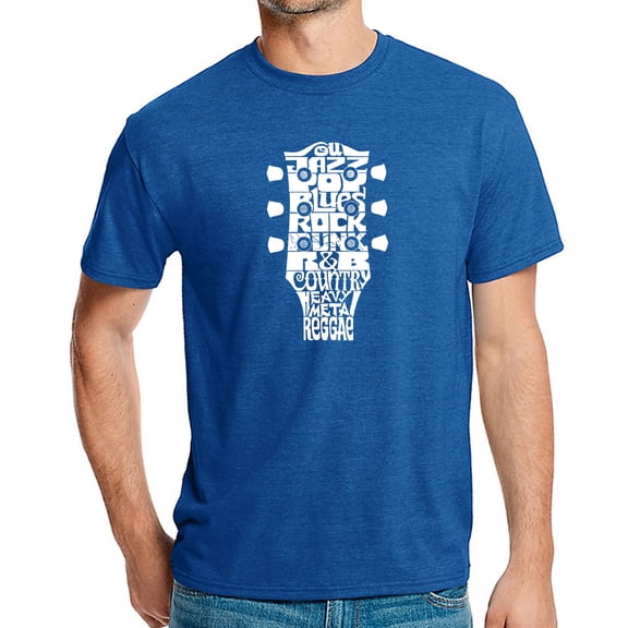 Men's Premium Blend Word Art T-shirt - Guitar Head Music Genres