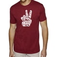 thumbnail image 1 of Men's Premium Blend Word Art T-shirt - Peace Out, 1 of 2