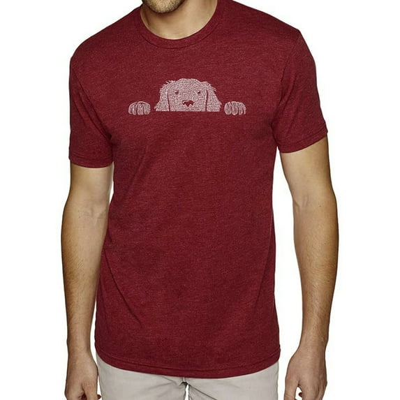 Men's Premium Blend Word Art T-shirt - Peeking Dog