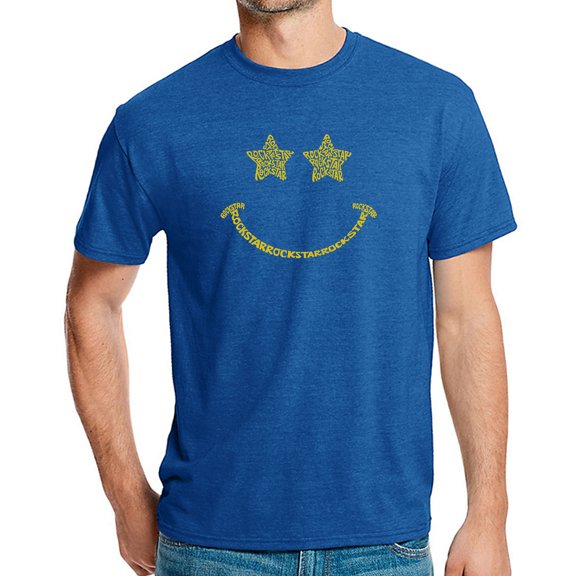Men's Premium Blend Word Art T-shirt - Rockstar Smiley