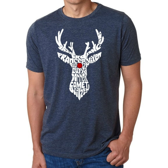 Men's Premium Blend Word Art T-shirt - Santa's Reindeer