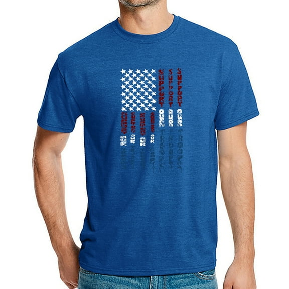 Men's Premium Blend Word Art T-shirt - Support our Troops