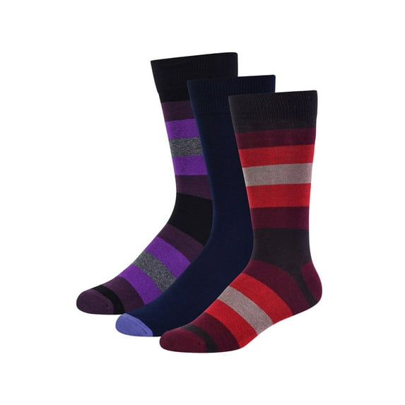 Men's Premium Classic Fashion Crew Socks Assorted Styles (9 Pairs - Rugby , 10-13)