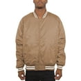 thumbnail image 1 of Men's Premium Classic Snap Button Baseball Letterman Varsity Bomber Jacket Windbreaker, 1 of 5