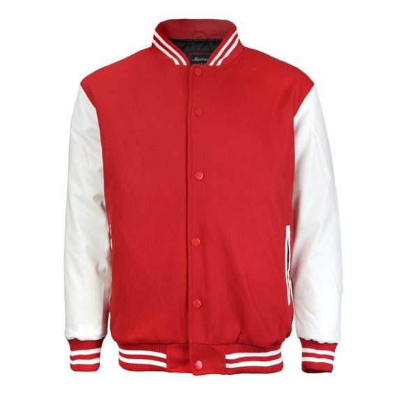 Men's Premium Classic Snap Button Vintage Baseball Letterman Varsity Jacket