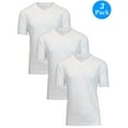 thumbnail image 1 of Men's Premium Cotton Blend Short Sleeve V-Neck Tees (3-Pack Extended Sizes), 1 of 2
