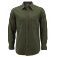 thumbnail image 1 of Men’s Premium Cotton Button Up Long Sleeve Plaid Comfortable Flannel Shirt (#12 - Army, XL), 1 of 3