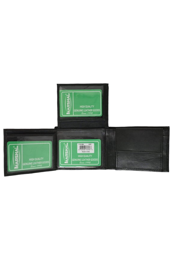Men's Premium Leather Bifold Wallet with Coin Pouch and Double Flap P 1853 (C)