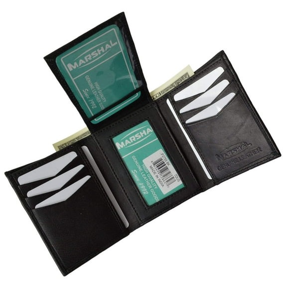 Men's Premium Leather Flip up ID Wallet P 2755 (C)