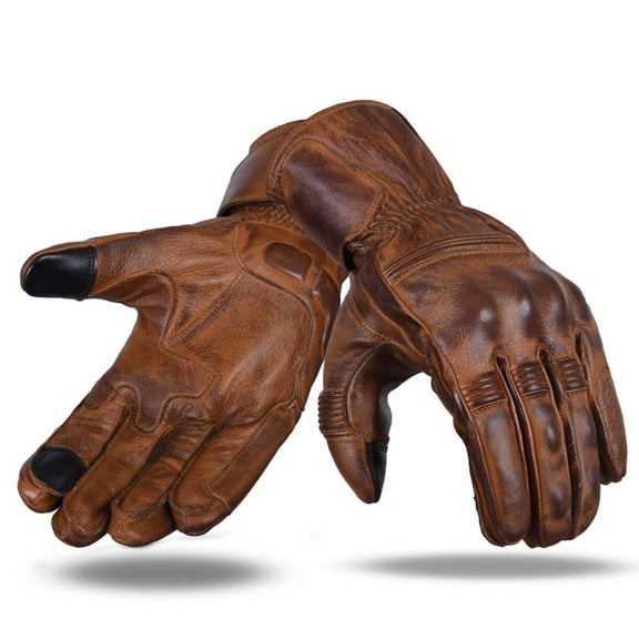 Men's Premium Leather Motorcycle Gloves, Biking Gloves, Made with Original Sheep Skin Leather